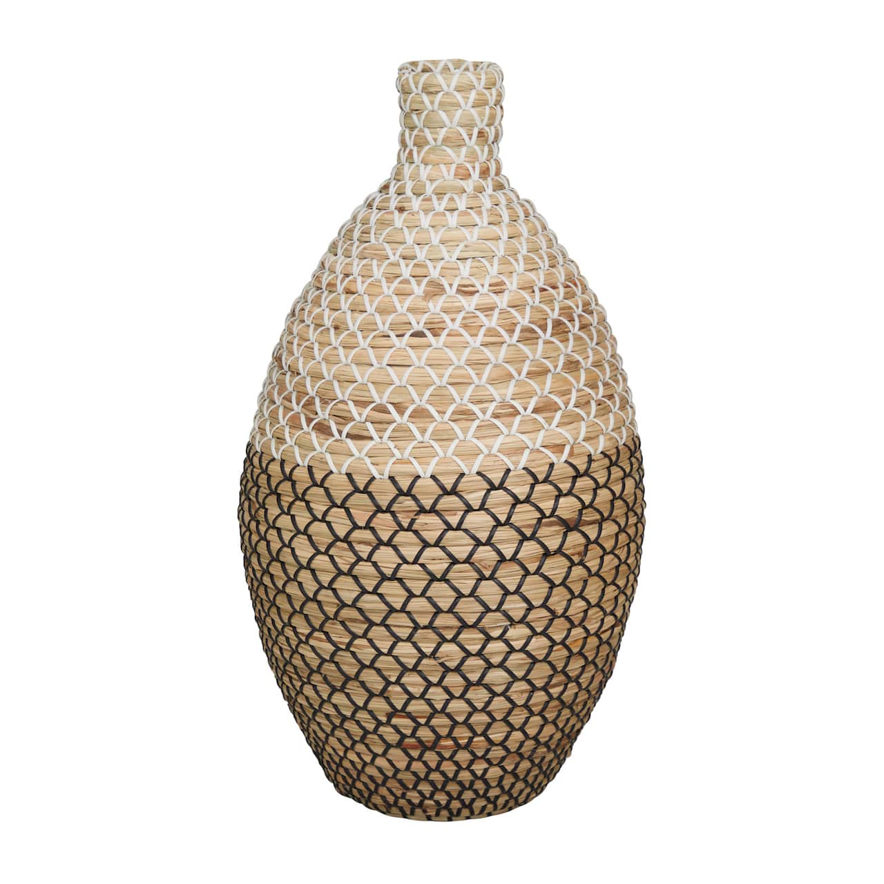 Brown Seagrass Tall Woven Floor Vase 11" x 11" x 20"